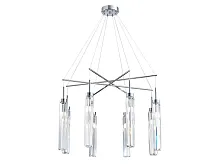 Люстра подвесная 4524+4/S chrome Newport прозрачная на 8 ламп, основание хром в стиле классический современный американский Люстра подвесная 4524+4/S chrome Newport прозрачная на 8 ламп, основание хром в стиле классический современный американский